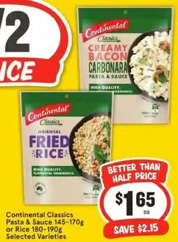 IGA Continental Classics Pasta & Sauce offer