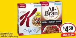 IGA Kellogg's All Bran Original or Special K Original offer