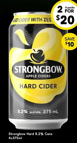 Drakes Strongbow Hard 8.2% Cans offer