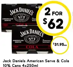 Drakes Jack Daniels American Serve & Cola offer