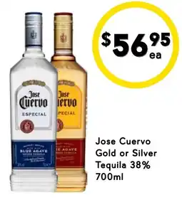 Drakes Jose Cuervo Gold or Silver Tequila offer