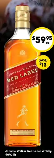 Drakes Johnnie Walker Red Label Whisky offer