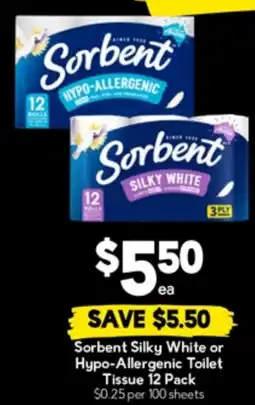 Drakes Sorbent Silky White or Hypo Allergenic Toilet Tissue offer