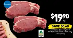 Drakes Australian Economy Beef Porterhouse Steak Bulk Tray offer