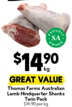 Drakes Thomas Farms Australian Lamb Hindquarter Shanks Twin Pack offer