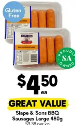 Drakes Slape & Sons BBQ Sausages Large offer