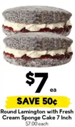 Drakes Round Lamington with Fresh Cream Sponge Cake offer