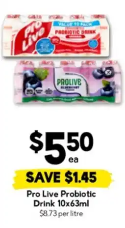 Drakes Pro Live Probiotic Drink offer