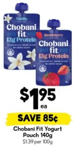 Drakes Chobani Fit Yogurt Pouch offer