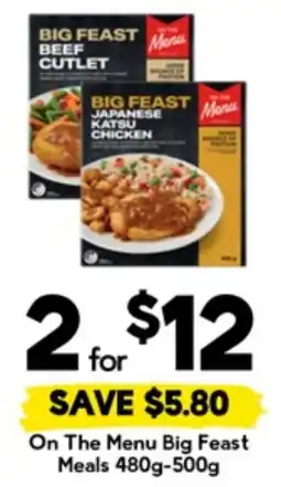 Drakes On The Menu Big Feast Meals offer