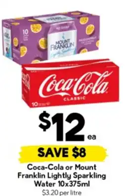 Drakes Coca-Cola or Mount Franklin Lightly Sparkling Water offer