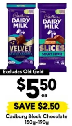 Drakes Cadbury Block Chocolate offer