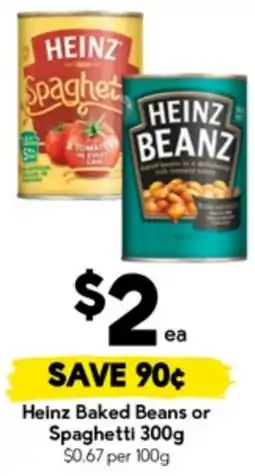 Drakes Heinz Baked Beans or Spaghetti offer