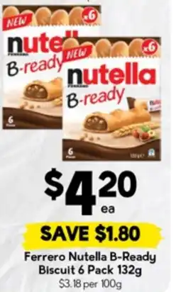 Drakes Ferrero Nutella B-Ready Biscuit offer