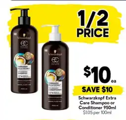 Drakes Schwarzkopf Extra Care Shampoo or Conditioner offer