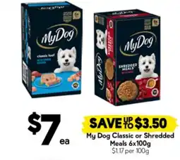Drakes My Dog Classic or Shredded Meals offer