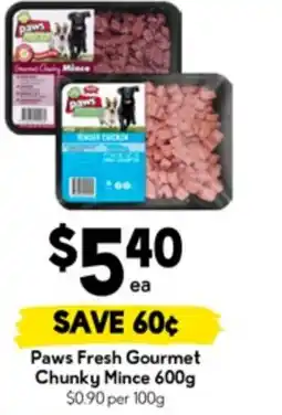 Drakes Paws Fresh Gourmet Chunky Mince offer