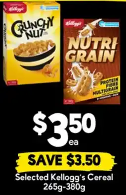 Drakes Selected Kellogg's Cereal offer
