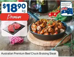 Foodland Australian Premium Beef Chuck Braising Steak offer