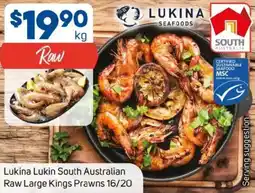 Foodland Lukina Lukin South Australian Raw Large Kings Prawns offer