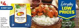 Foodland Sunrice white rice premium long grain offer