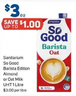 Foodland Sanitarium So Good Barista Edition Almond or Oat Milk offer