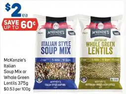 Foodland McKenzie's Italian Soup Mix or Whole Green Lentils offer