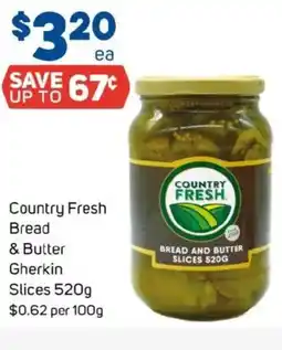 Foodland Country Fresh Bread & Butter Gherkin Slices offer