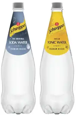 IGA Schweppes Mixers, Soft Drink or Natural Mineral Water 1.1 Litre Selected Varieties offer