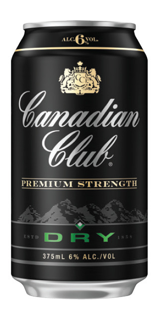 Canadian club premium & dry 6% premix cans 375ml 10 pack