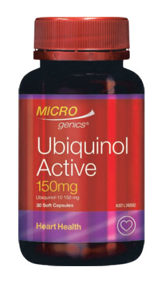 Microgenics ubiquinol active 150mg 30 capsules