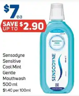 Foodland Sensodyne Sensitive Cool Mint Gentle Mouthwash offer