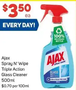 Foodland Ajax Spray N' Wipe Triple Action Glass Cleaner offer