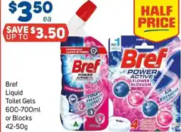 Foodland Bref Liquid Toilet Gels 600-700ml or Blocks 42-50 g offer