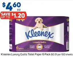 Foodland Kleenex Luxury Quilts Toilet Paper offer