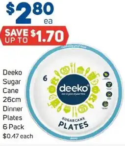 Foodland Deeko Sugar Cane 26cm Dinner Plates 6 Pack offer