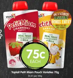 Spudshed Yoplait Petit Miam Pouch Varieties offer