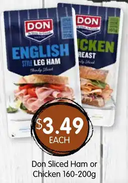 Spudshed Don Sliced Ham or Chicken offer