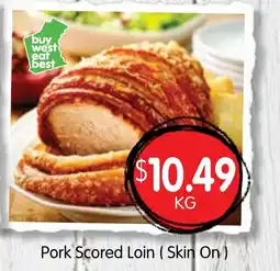 Spudshed Pork Scored Loin (Skin On) offer