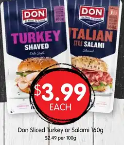 Spudshed Don Sliced Turkey or Salami offer