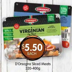 Spudshed D'Orsogna Sliced Meats offer