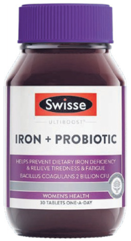 Chemist Warehouse Swisse ultiboost iron + probiotic 30 tablets offer