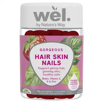 Chemist Warehouse Wel. by nature’s way gorgeous hair skin nails 60 pastilles offer