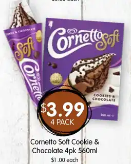Spudshed Cornetto Soft Cookie & Chocolate offer