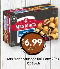 Spudshed Mrs Mac's Sausage Roll Party offer