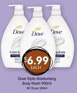 Spudshed Dove Triple Moisturising Body Wash offer