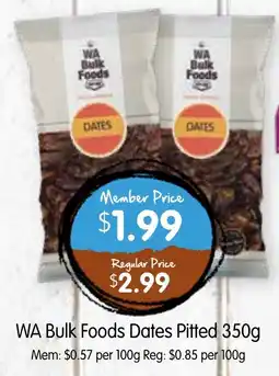 Spudshed WA Bulk Foods Dates Pitted offer
