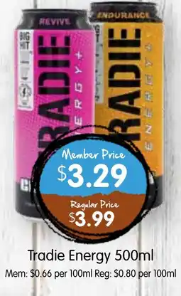 Spudshed Tradie Energy offer