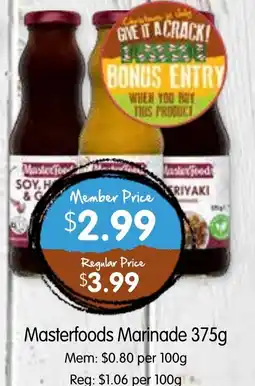 Spudshed Masterfoods Marinade offer