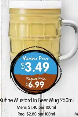 Spudshed Kuhne Mustard In Beer Mug offer